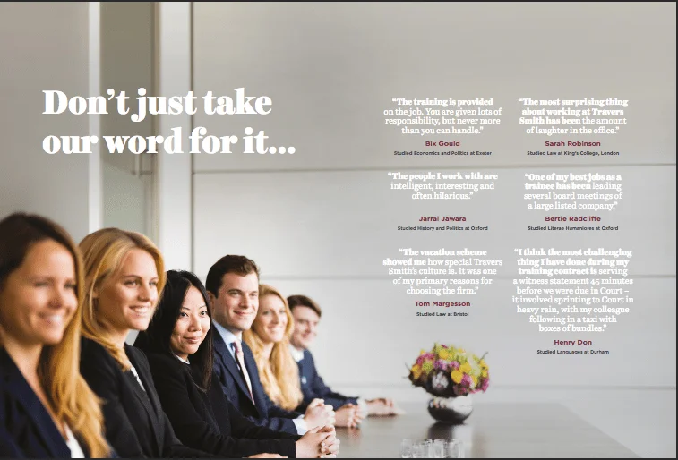 Graduate Recruitment Brochure For London Law Firm